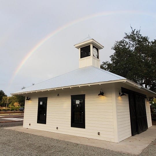 Rainbow Over the Kerby's Nursery Checkout Building, the Farmhouse