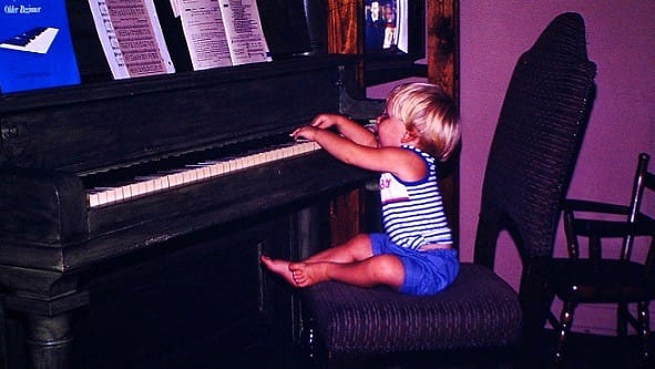 Toddler (Joey) at the Piano