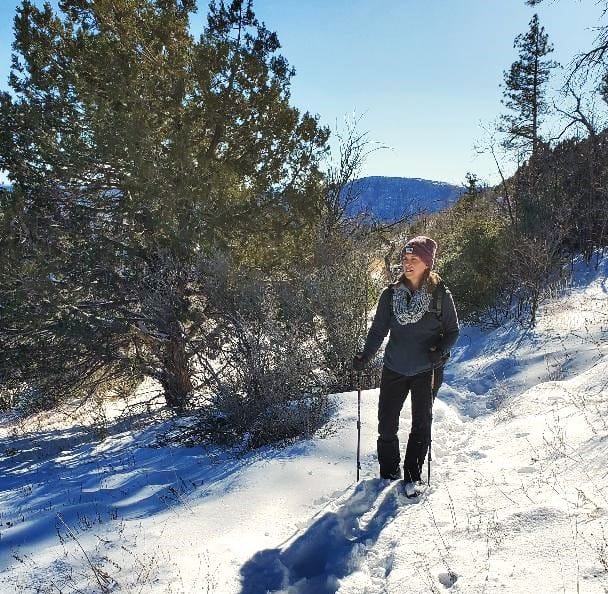 Kim Hiking in the Snow in Sedona, AZ