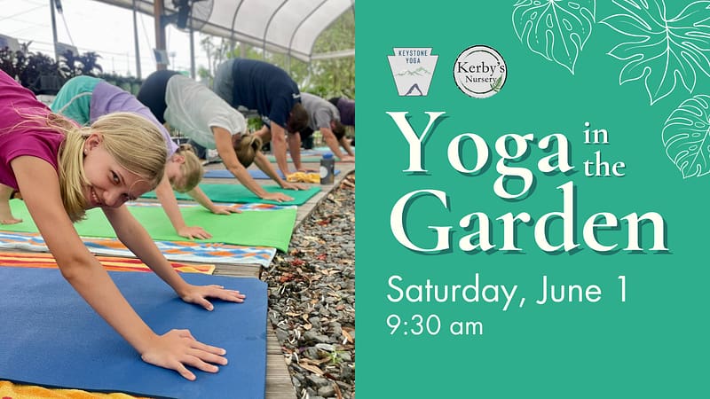 People Doing Yoga: Kerby's Nursery Yoga in the Garden, June 1, 2024