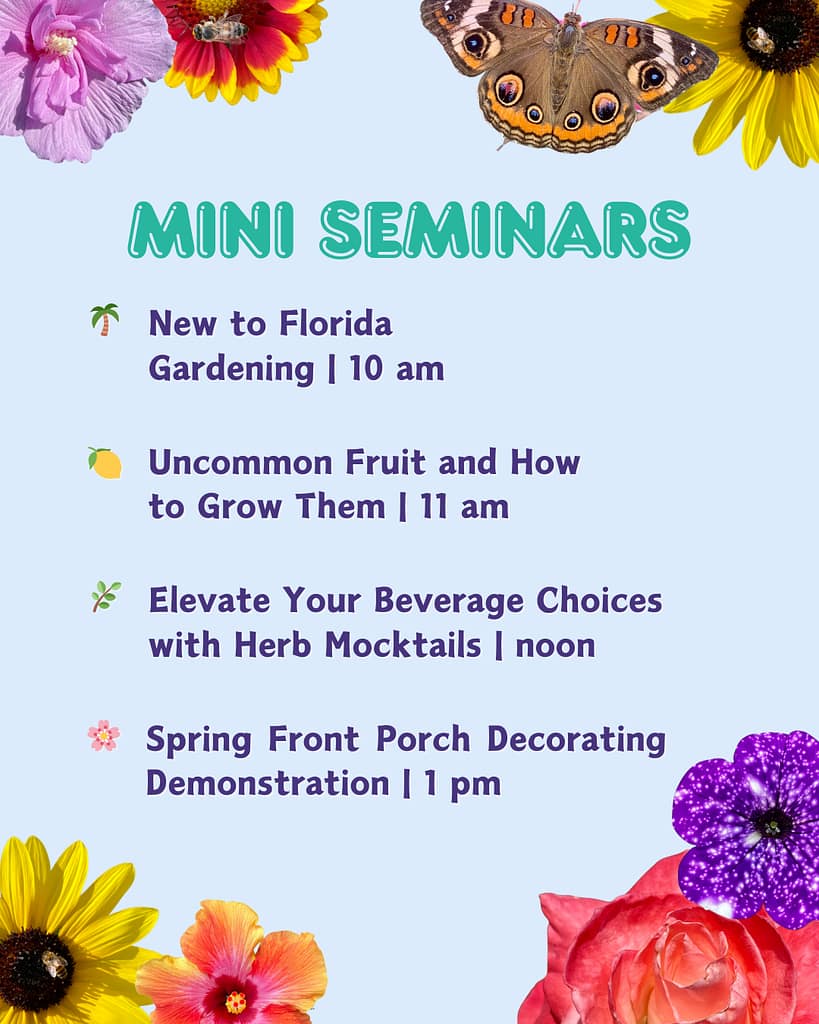 Kerby's Nursery Spring Fling 2024 List of Mini Garden Seminars